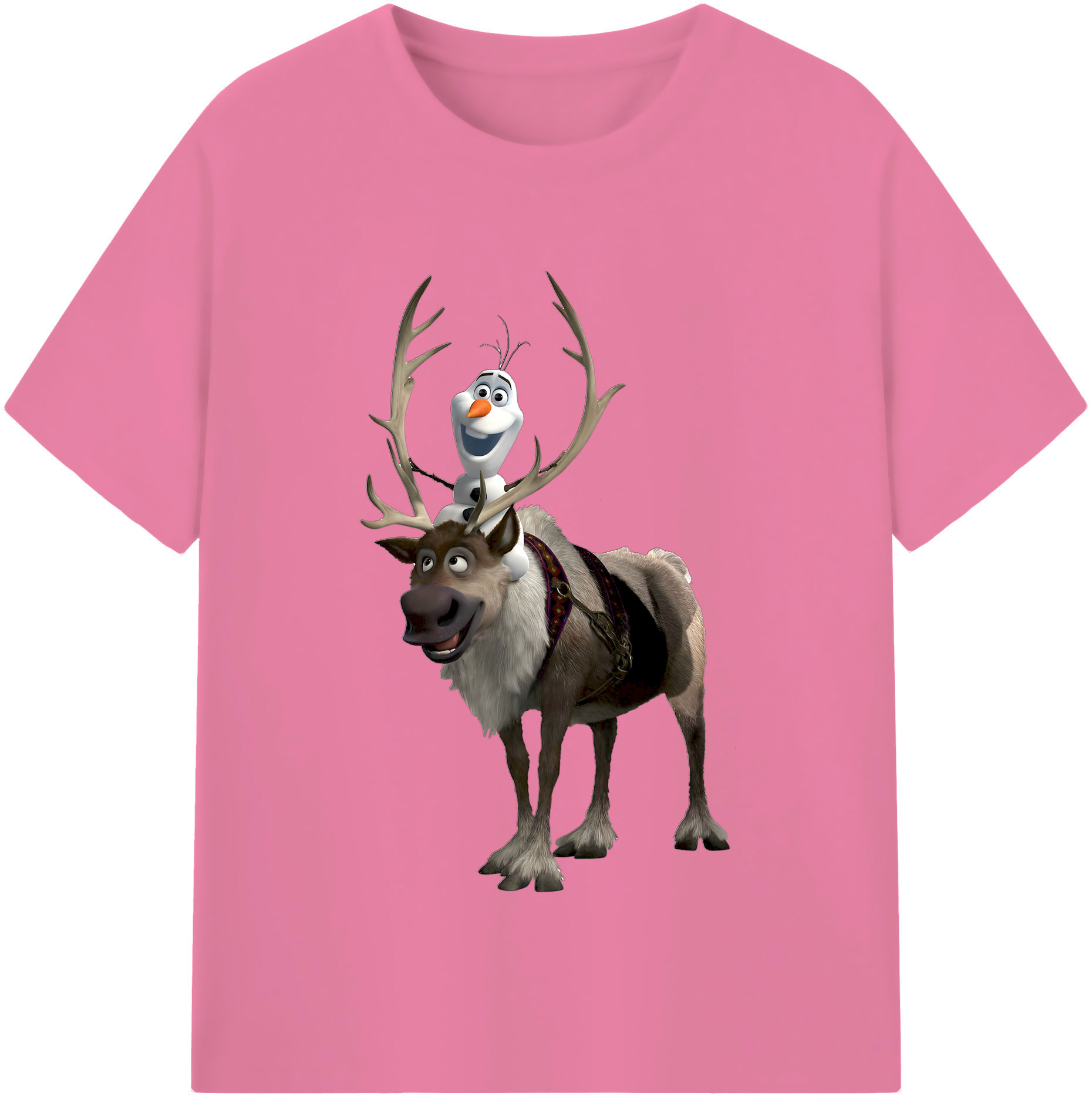 （画像用） アナと雪の女王 アンナ エルサ Frozen Anna Elsa 綿100％半袖Tシャツ（フロントプリント）